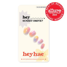 heyhae marble pattern close-up highlighting glitter texture and glossy finish