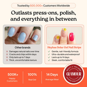 heyhae finished nails in lifestyle shot for festival-ready style