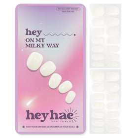 heyhae front packaging showing milky jelly white design and full kit benefit