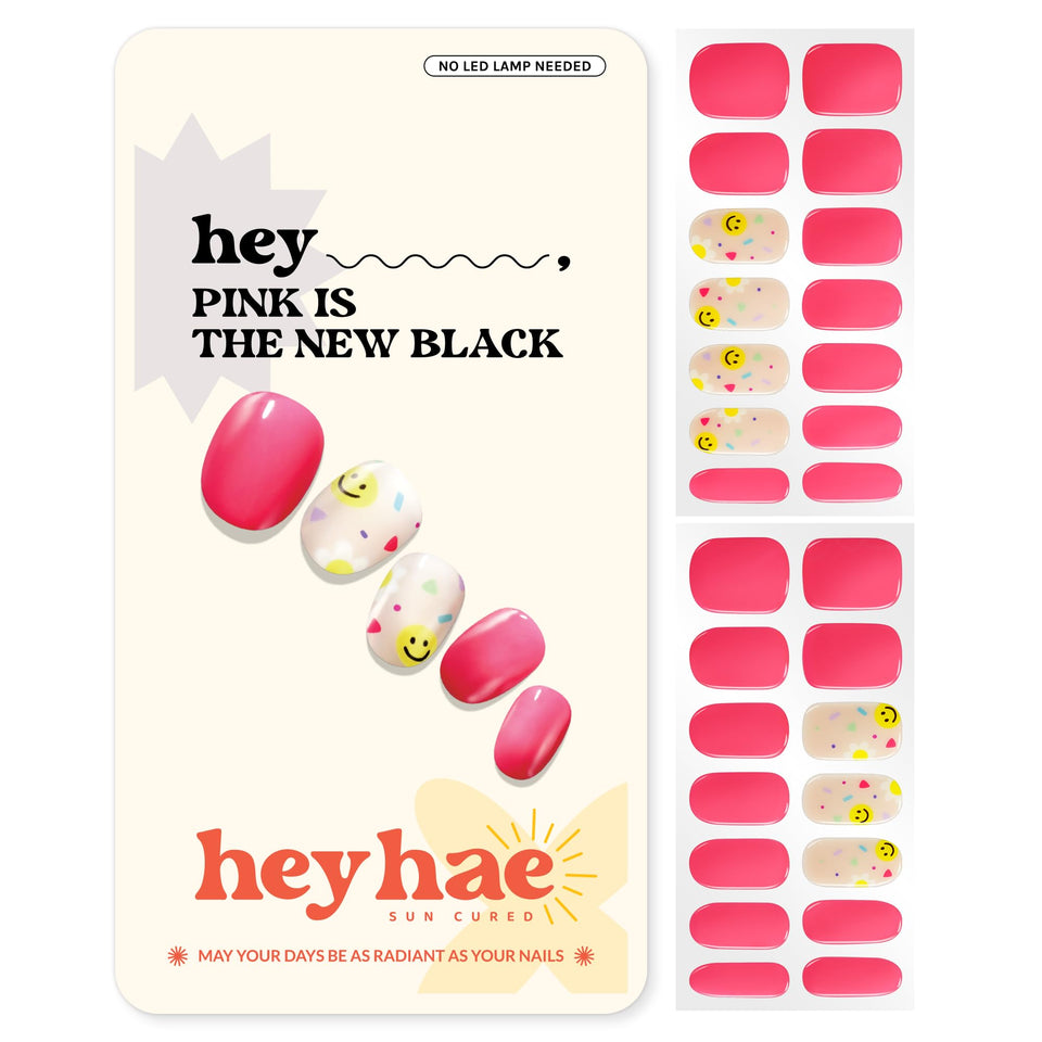 heyhae front packaging showing pink marble design and kit benefits