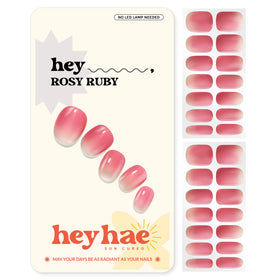 heyhae front packaging showing rosy ruby kit and included tools for convenient application