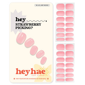 heyhae front packaging showing solid pink strips and included tools benefit quick setup