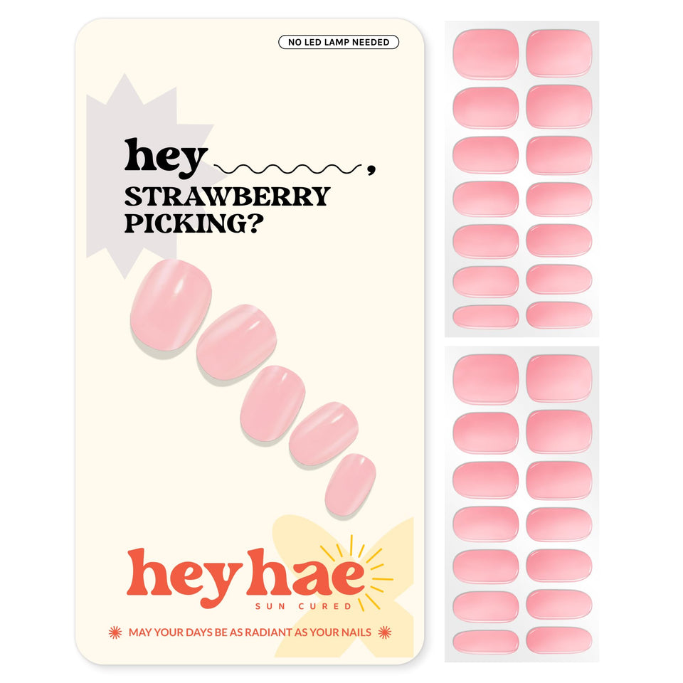 heyhae front packaging showing solid pink strips and included tools benefit quick setup