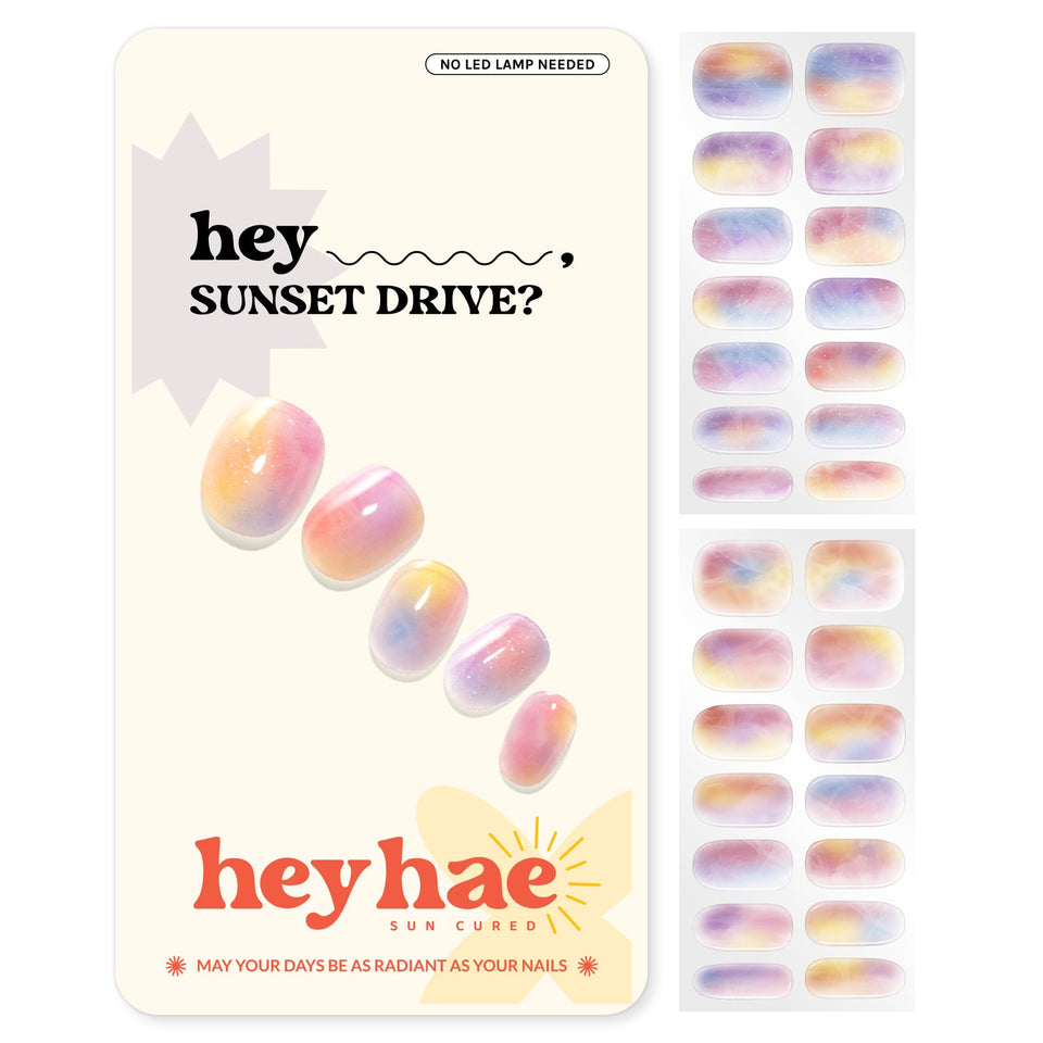 heyhae front packaging showing sunset drive design and clear kit contents