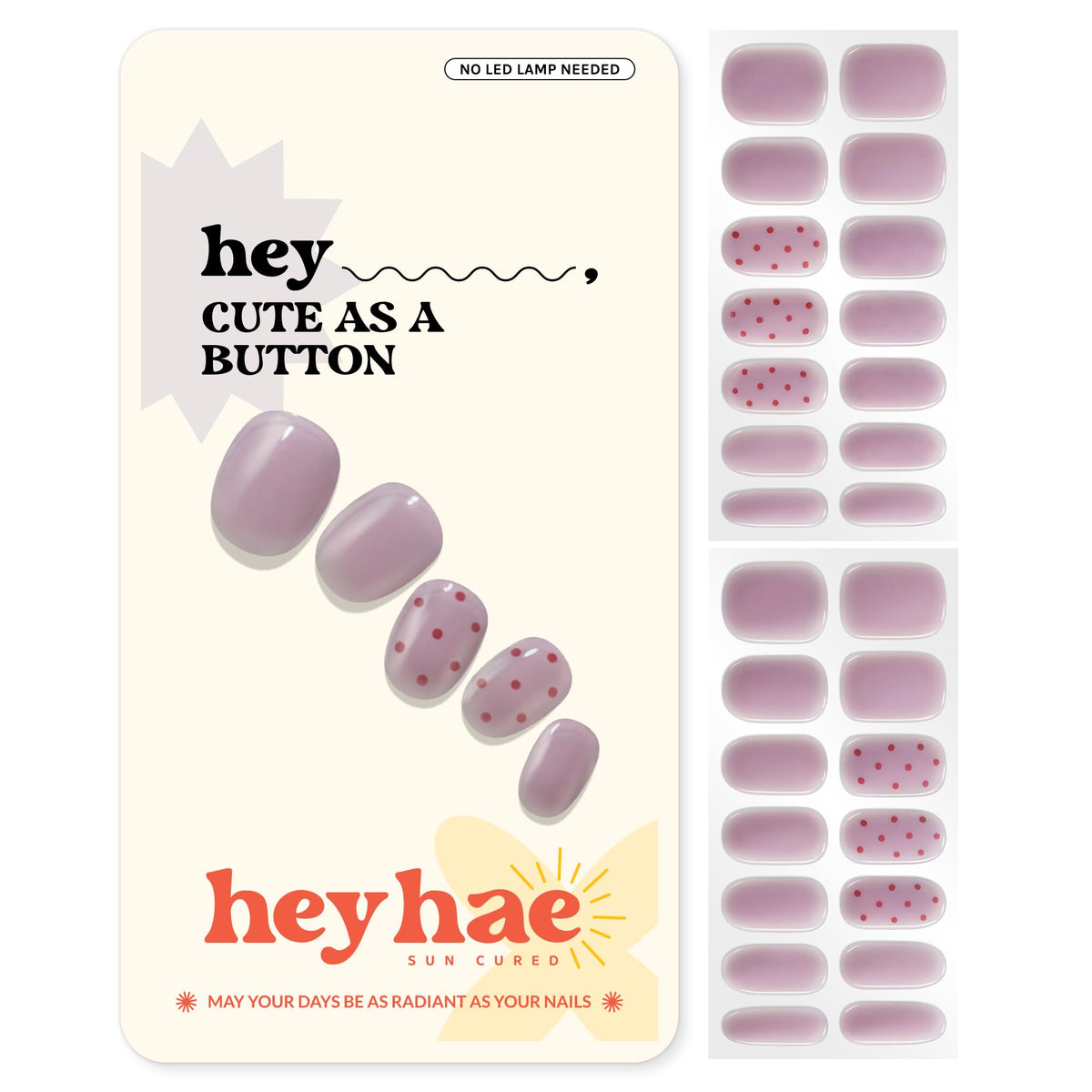 heyhae front packaging showing kit contents and retro polka dot design for easy identification
