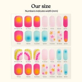 heyhae hand model at beach showcasing vibrant coastal neon look