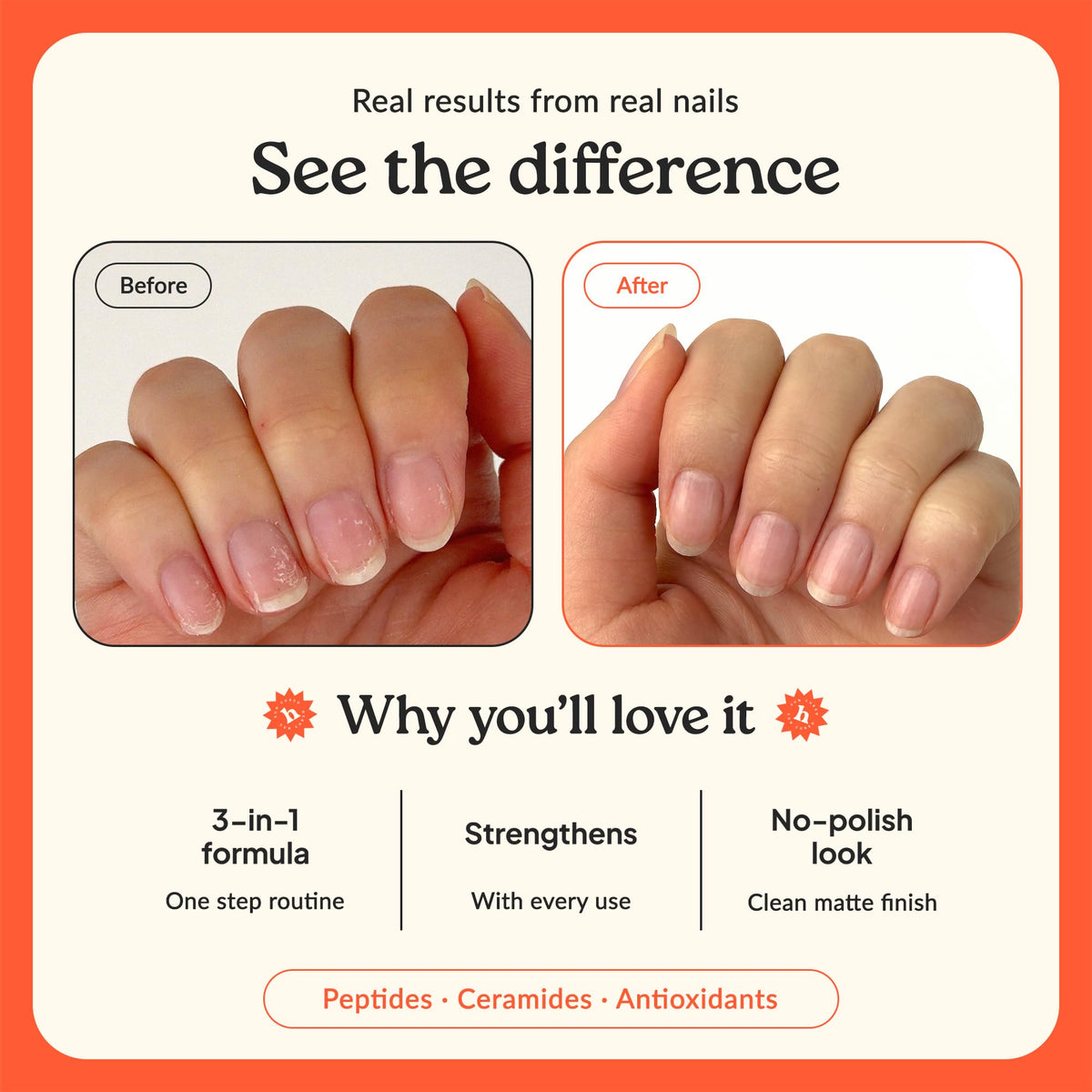 heyhae in-use application painting nail to show strengthening and quick-dry benefit
