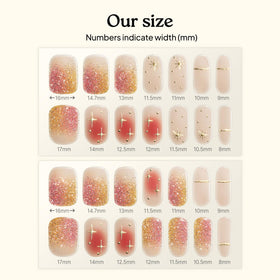 heyhae nails before and after showing dramatic ombré transformation and polished result