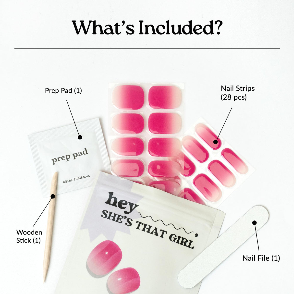heyhae finished pink ombre nails on hands showing salon-quality result