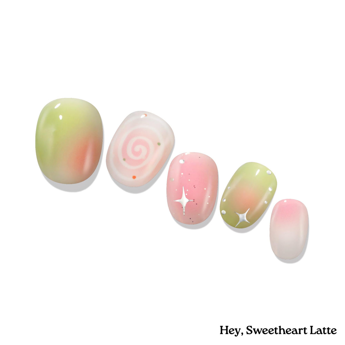 heyhae flatlay of all pack contents, complete kit for salon-quality nails