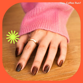 heyhae hand next to a coin to show scale and strip size range for proper fit
