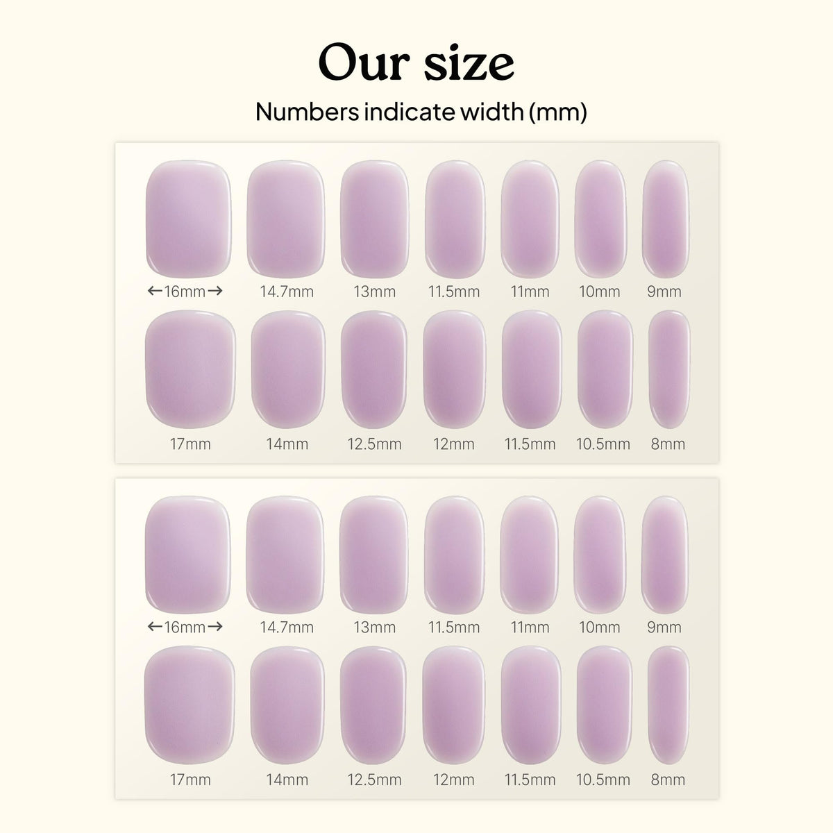 heyhae scale with hand size showing exact strip fit and size options benefit