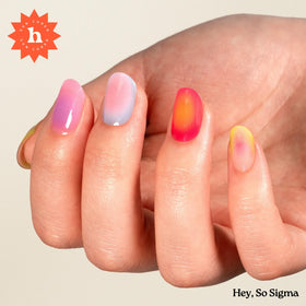 heyhae close-up of marble pattern strip highlighting color depth and salon look
