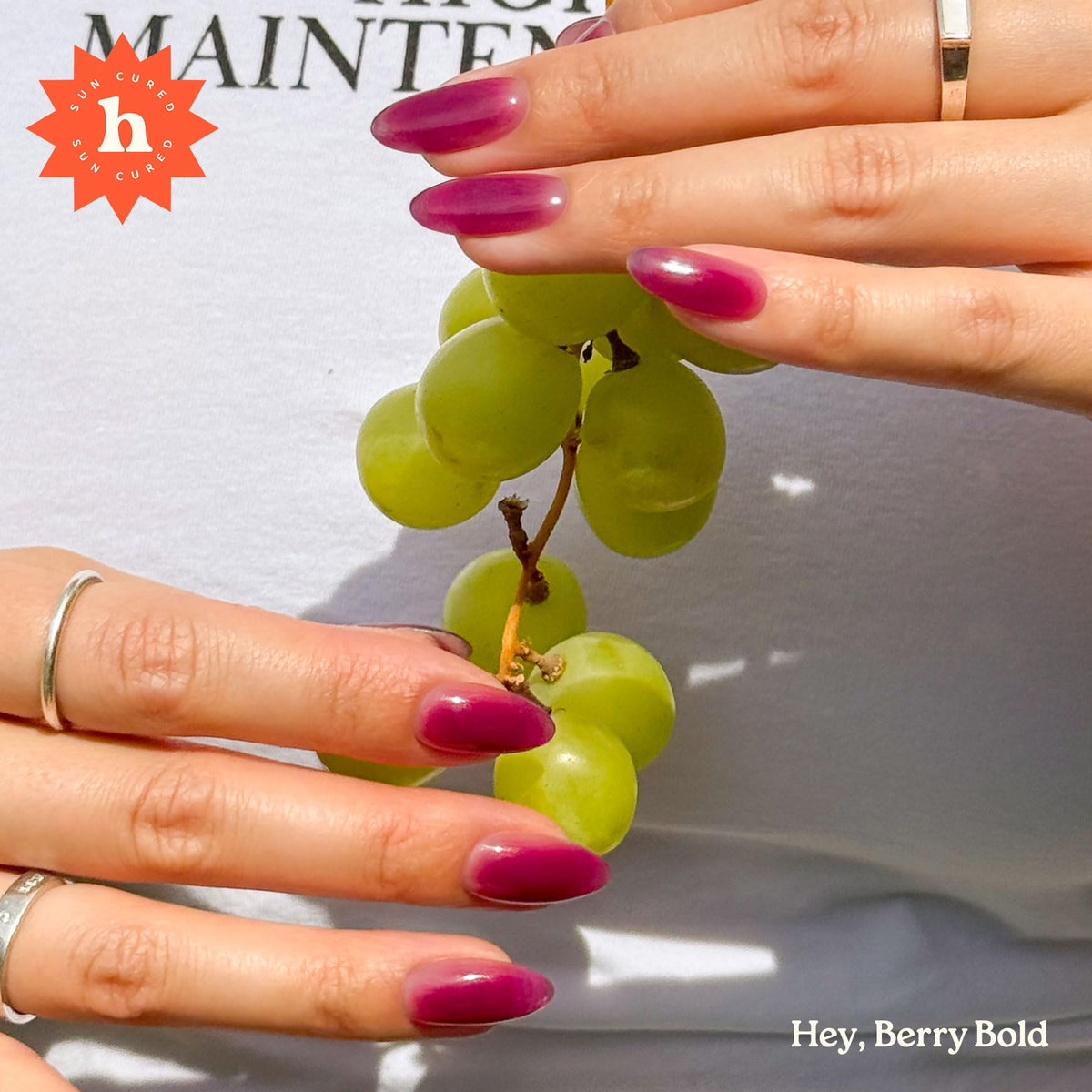 heyhae strips applied on hand demonstrating finished look and salon-quality finish