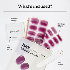 heyhae included tools laid out showing nail file and stick for easy prep