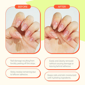 heyhae wooden stick lifting gel strip illustrating gentle peel-off benefit