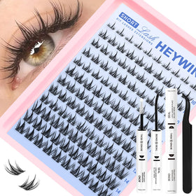 HEYWINK front packaging of manga lash clusters kit showing contents and benefit