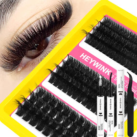 HEYWINK front packaging showing complete DIY lash kit and contents for easy styling