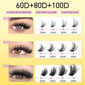 HEYWINK comparison of 12mm to 18mm clusters highlighting length options for tailored looks