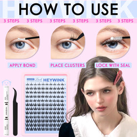HEYWINK lifestyle cosplay makeup finish showing dramatic anime lashes