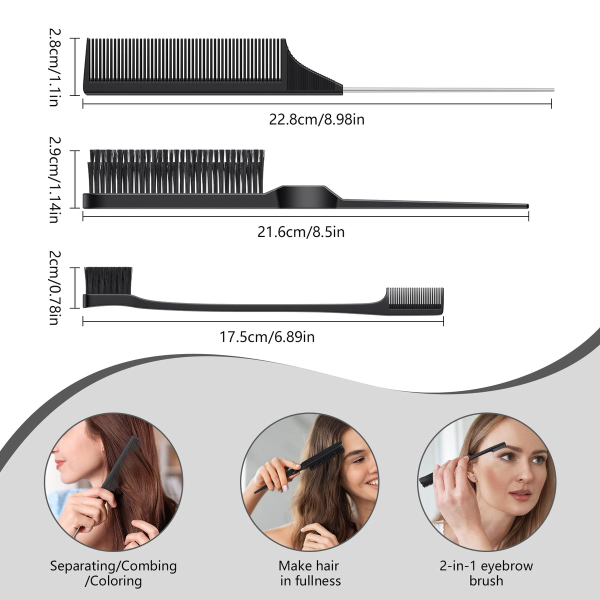 HEZ brush in use on curly hair creating defined clumps and shine