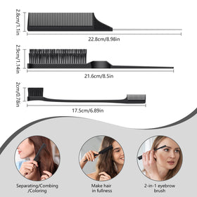 HEZ brush in use on curly hair creating defined clumps and shine
