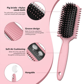 HEZ double-edge brush detail highlighting edges, refines hairline and small areas