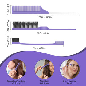 HEZ full set layflat purple kit showing four tools for versatile curl maintenance