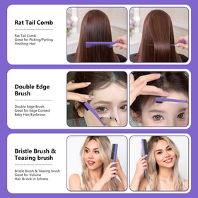 HEZ pin tail comb fine point for accurate parting and precise edge control