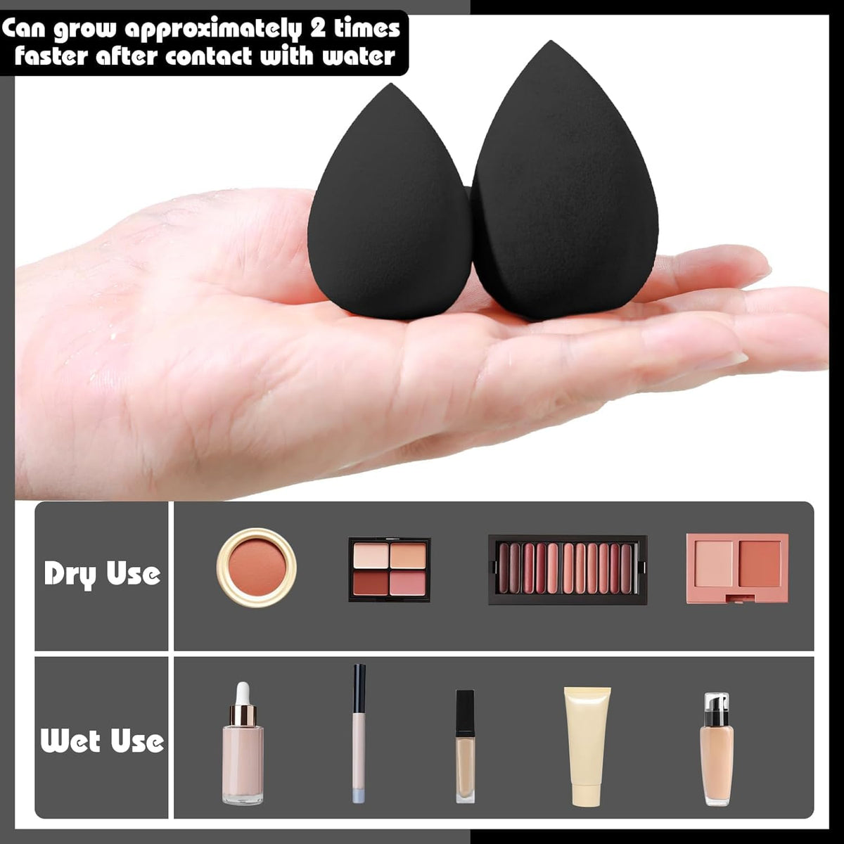 HGHDBT applying foundation with a dense brush for streak-free, blended finish