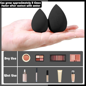 HGHDBT applying foundation with a dense brush for streak-free, blended finish