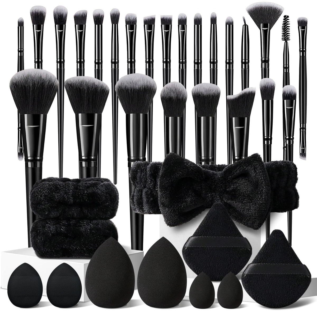 HGHDBT full set front view showing all 36 brushes and organized layout benefit organization