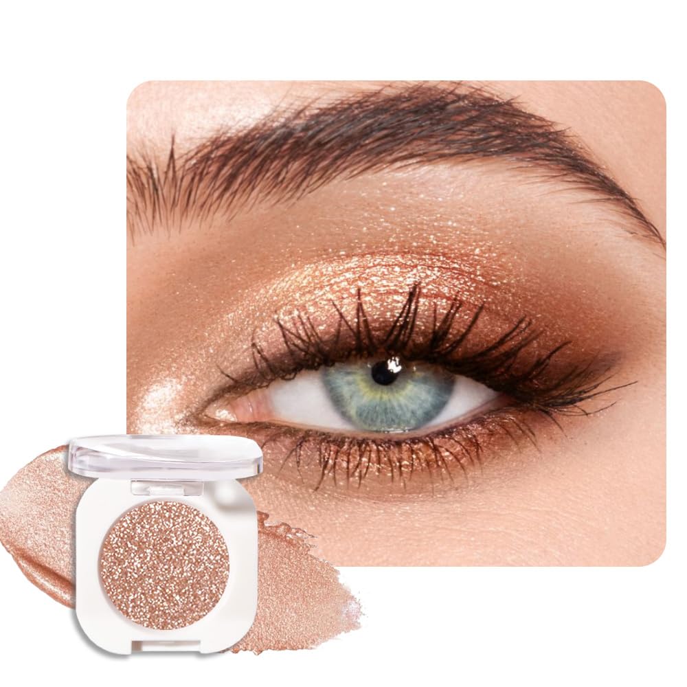HHLTOH front pan showing light brown glitter shade and clear color payoff