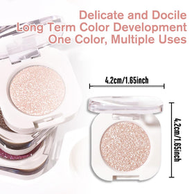 HHLTOH layered over brown shadow creating dimensional shimmer benefit