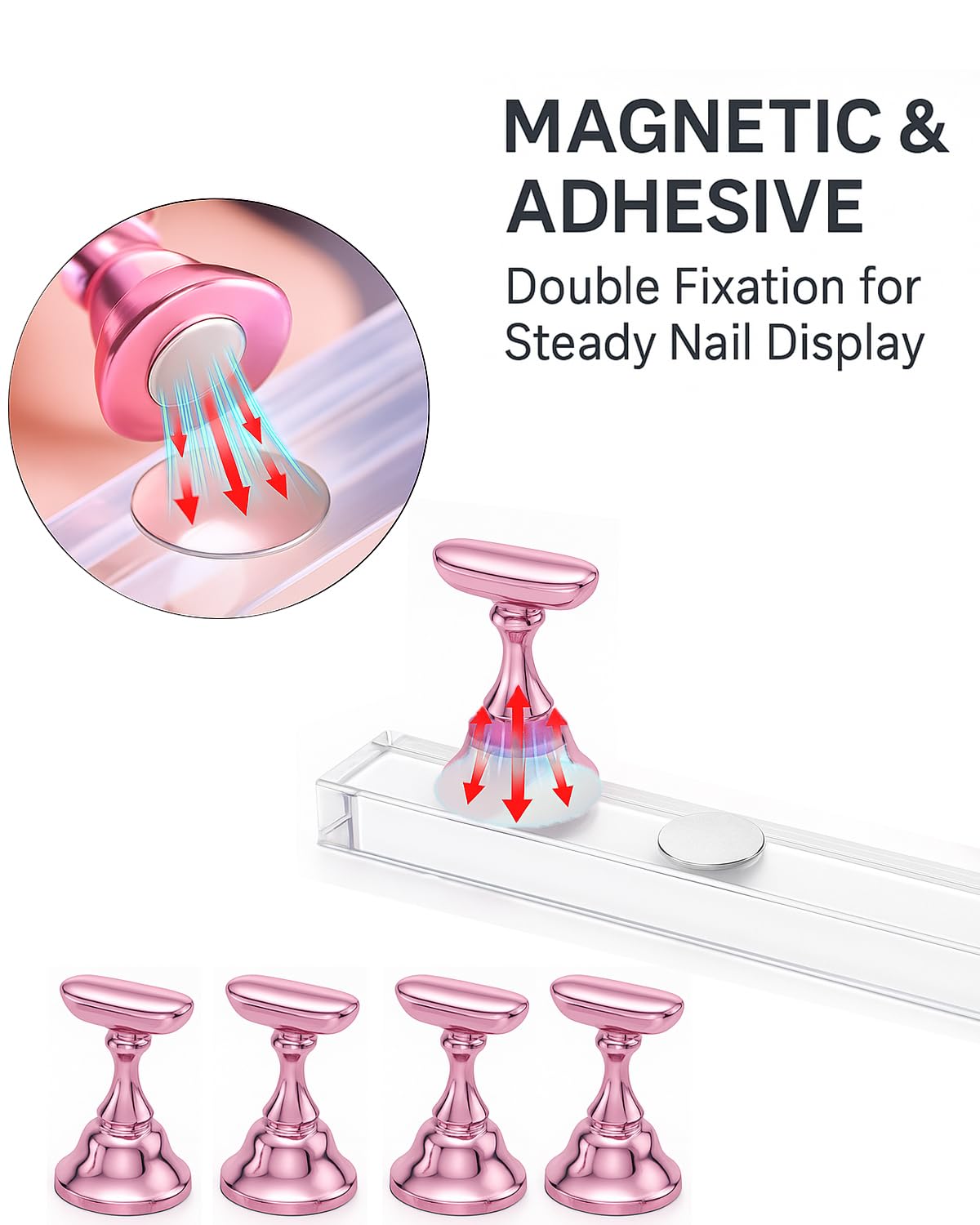 HHOOMY magnetic stands with crystal bases hold tips steady while painting