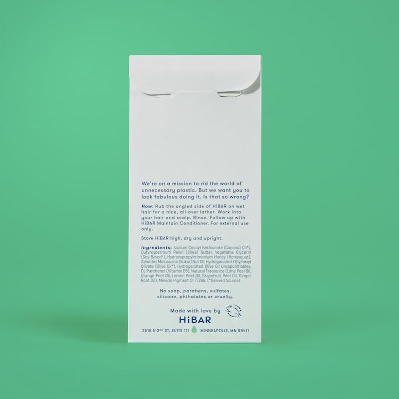 HIBAR maintain on bathroom shelf lifestyle shot showing zero-plastic convenience