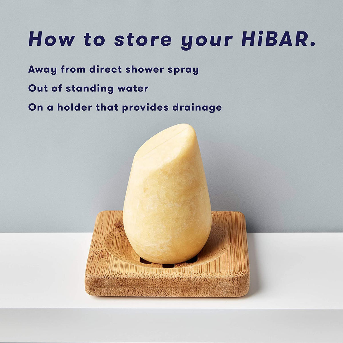 HiBAR shampoo bar lathering in shower for gentle cleansing benefit