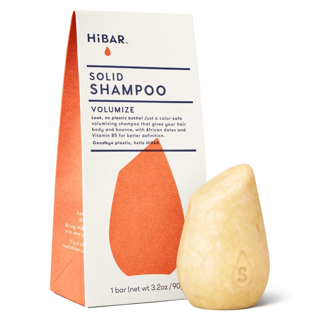 HIBAR front packaging showing volumize bar and benefits
