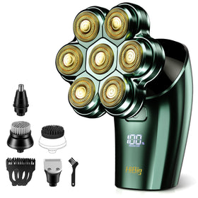 HiBig front view of dark green shaver showing ergonomic body and controls for easy grip