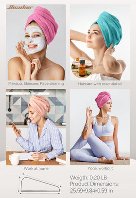 Hicober folded turbans packed for travel and quick rotation convenience