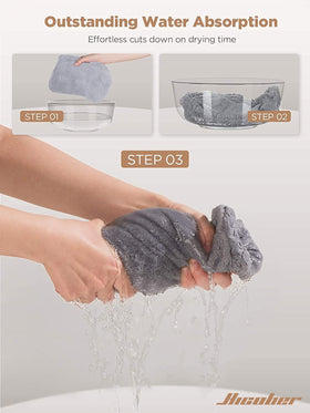 Stacked Hicober towels blue grey pink illustrating value 3-pack rotation