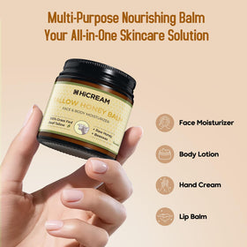 Hicream 4 oz jar beside everyday items showing compact size and portability