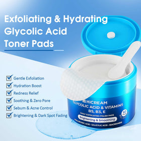 Hicream close-up of dual-textured pad highlighting exfoliating surface