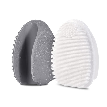 HIEERBUS front view of two-pack silicone face scrubbers showing compact design and color