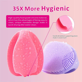 HIEERBUS scrubber inside toiletry bag showing portability and convenience for trips