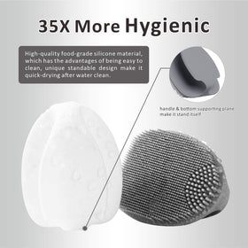 HIEERBUS in-use on cheek demonstrating gentle massage and pore-clearing action