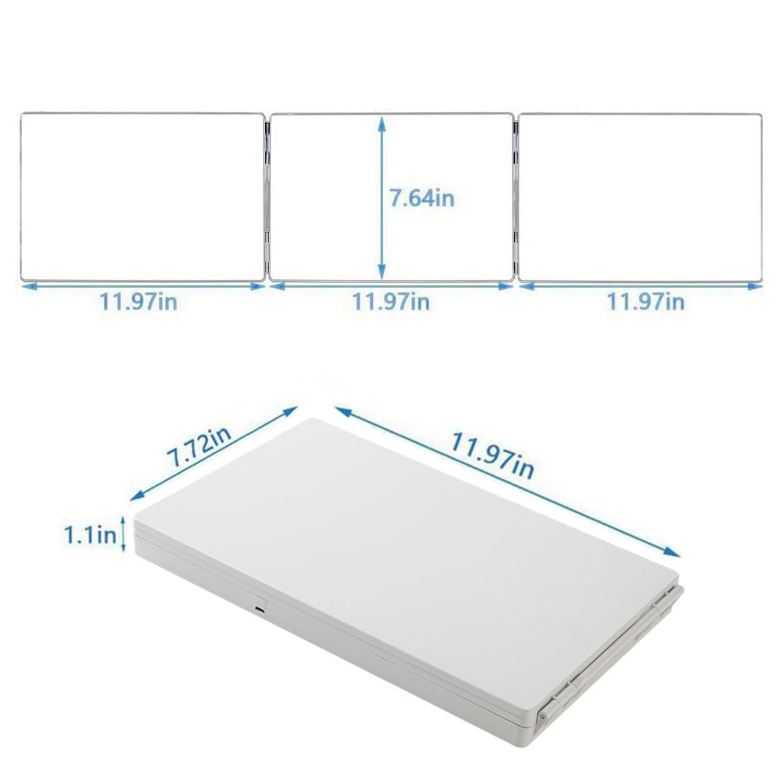 HIEEY mirror packed in a travel bag showing portability for on-the-go styling convenience