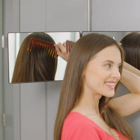 HIEEY mirror in bathroom styling setup for at-home barbering