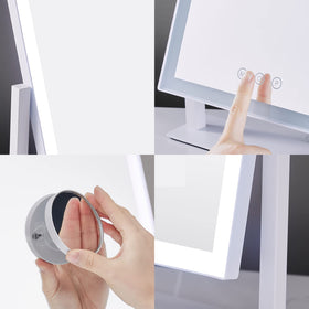 HIEEY side angle showing 360-degree rotation and adjustable positioning benefit
