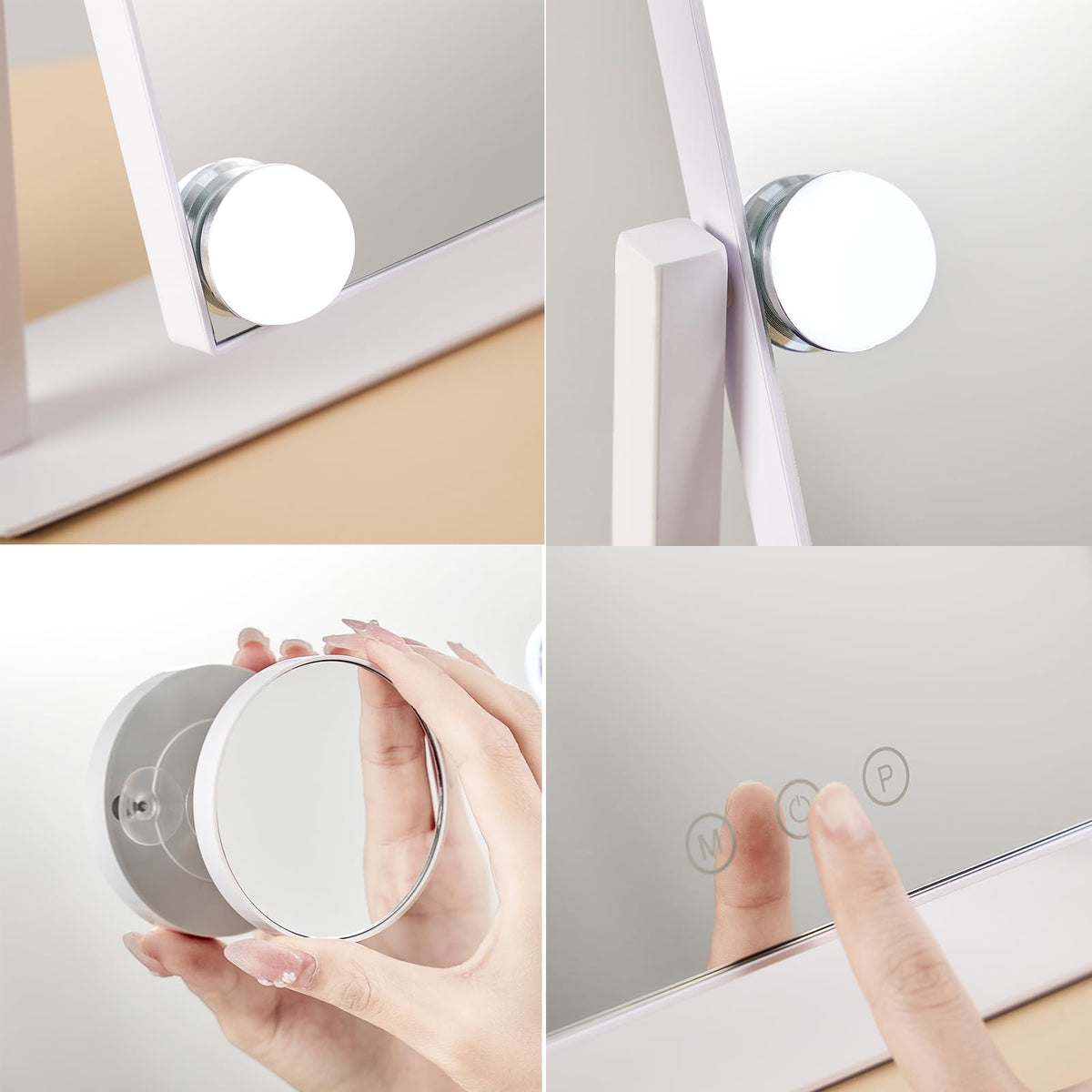 HIEEY mirror rotated to show 360-degree angle locking benefit